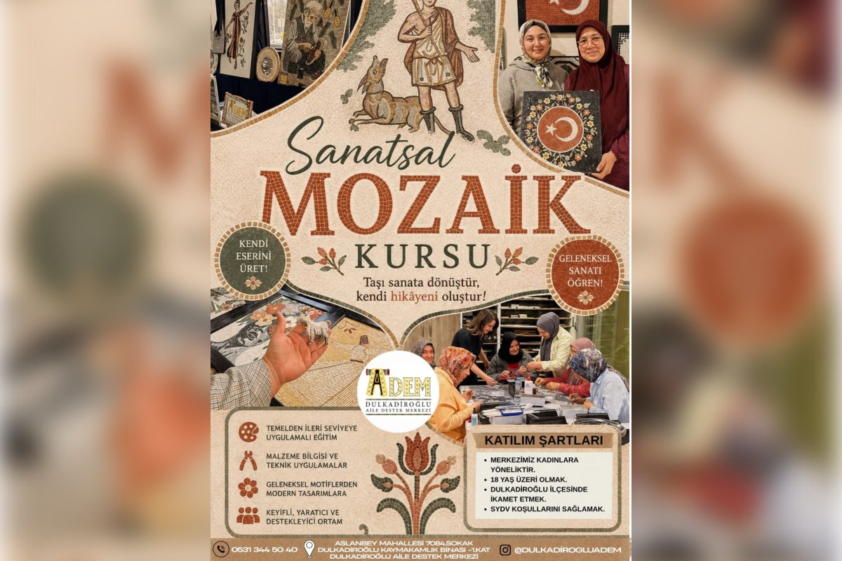 Sanatsal Mozaik Kursu Kayıtları Başladı!