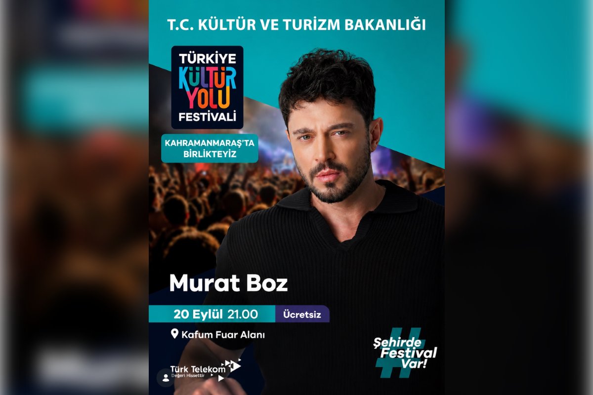 Murat BOZ 20 Eylül’de Kahramanmaraş’ta Dinleyicileriyle Buluşacak